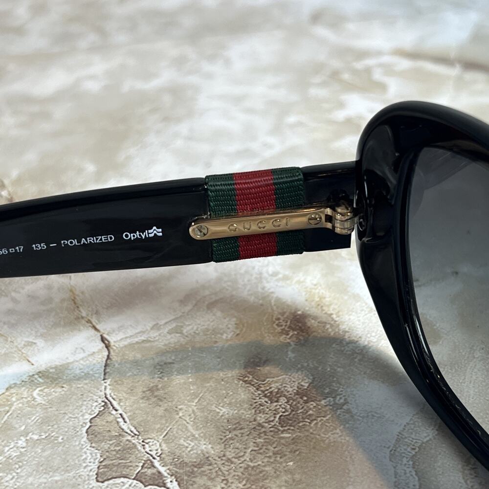 Gucci Sunglasses GG3644/S D28WJ Polished Black FOR FRAMES - SCRATCHED LENSES - Picture 6 of 11